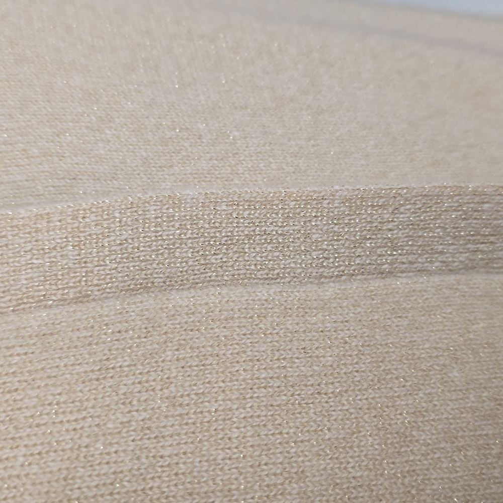 Vintage Neiman Marcus Cashmere Sweater cream/gold Medium - Picture 2 of 8